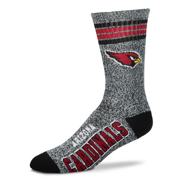 Arizona Cardinals Marbled 4 Stripe Deuce Socks Pair