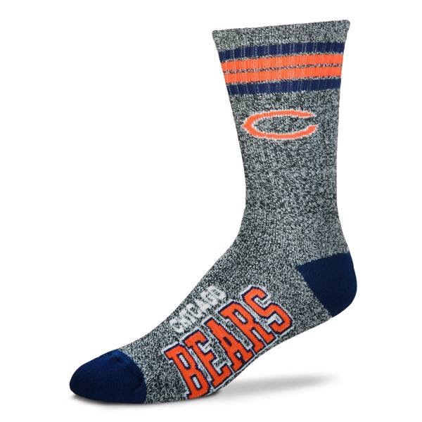 Chicago Bears Marbled 4 Stripe Deuce Socks Pair