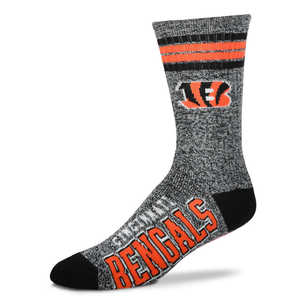 Cincinnati Bengals Marbled 4 Stripe Deuce Socks Pair