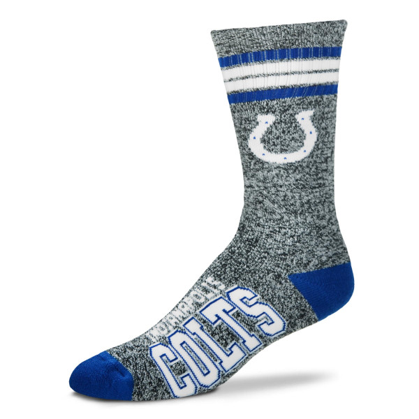 Indianapolis Colts Marbled 4 Stripe Deuce Socks Pair