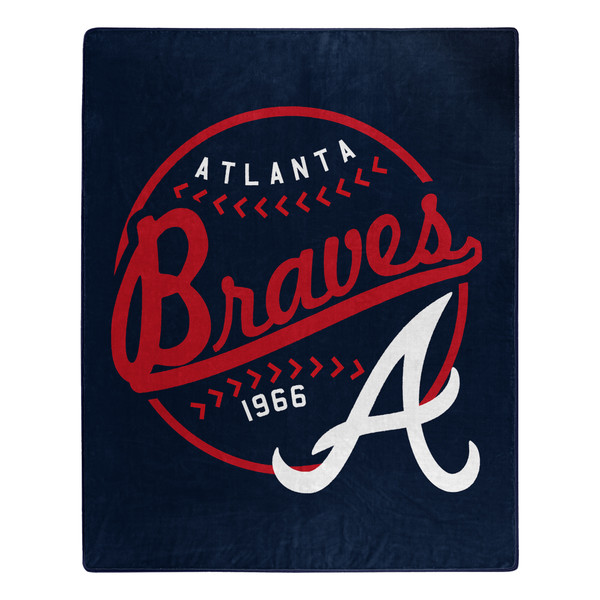 Atlanta Braves Blanket 50x60 Raschel Moonshot Design