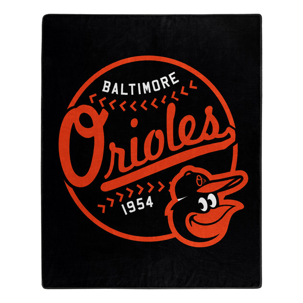 Baltimore Orioles Blanket 50x60 Raschel Moonshot Design