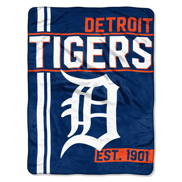 Detroit Tigers Blanket 46x60 Micro Raschel Walk Off Design Rolled