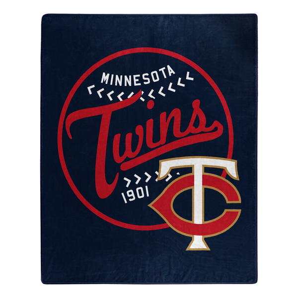 Minnesota Twins Blanket 50x60 Raschel Moonshot Design
