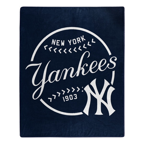 New York Yankees Blanket 50x60 Raschel Moonshot Design