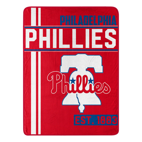 Philadelphia Phillies Blanket 46x60 Micro Raschel Walk Off Design Rolled