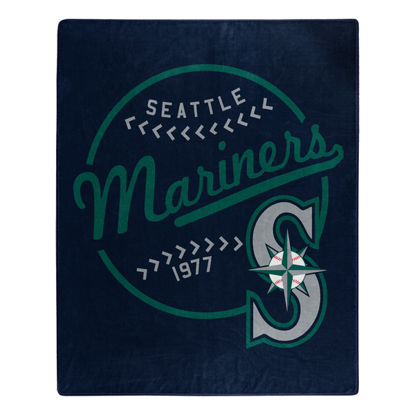 Seattle Mariners Blanket 50x60 Raschel Moonshot Design