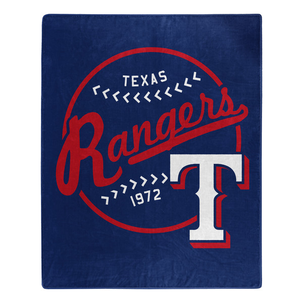 Texas Rangers Blanket 50x60 Raschel Moonshot Design