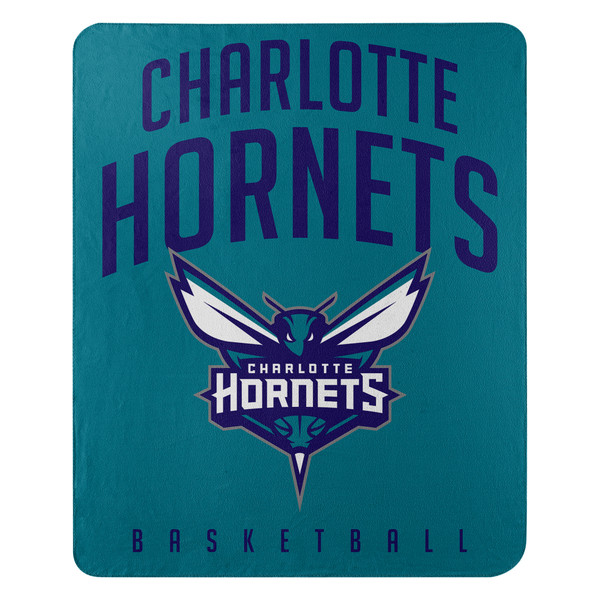 Charlotte Hornets Blanket 50x60 Fleece Lay Up Design