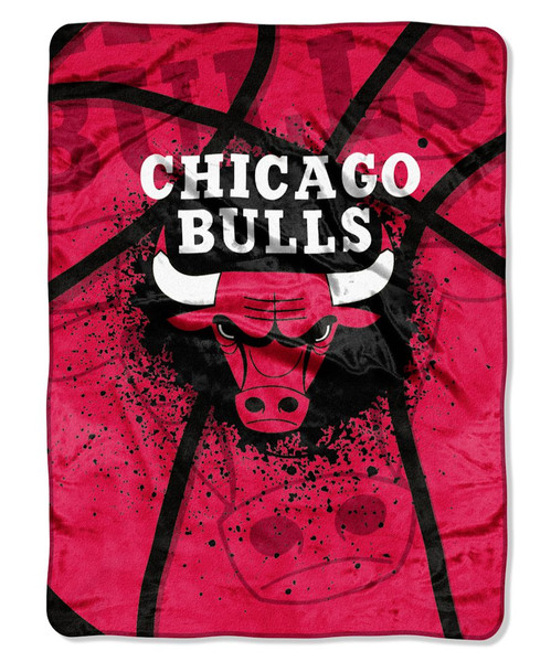 Chicago Bulls Blanket 60x80 Raschel Shadow Play Design