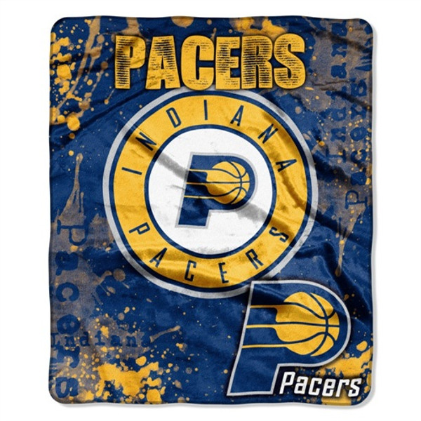 Indiana Pacers Blanket 50x60 Raschel Drop Down Design