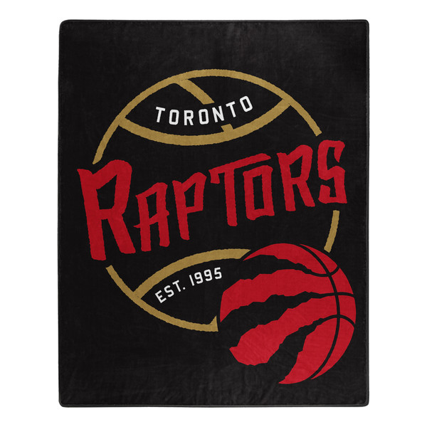 Toronto Raptors Blanket 50x60 Raschel Blacktop Design