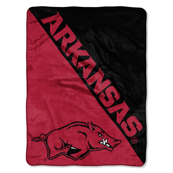 Arkansas Razorbacks Blanket 46x60 Micro Raschel Halftone Design Rolled