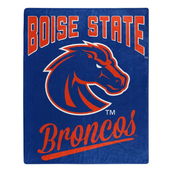 Boise State Broncos Blanket 50x60 Raschel Alumni Design