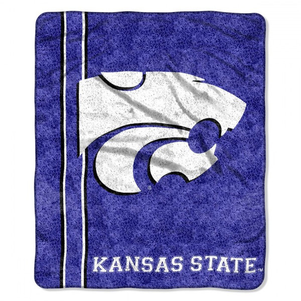 Kansas State Wildcats Blanket 50x60 Sherpa Jersey Design