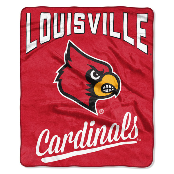 Louisville Cardinals Blanket 50x60 Raschel Alumni Design