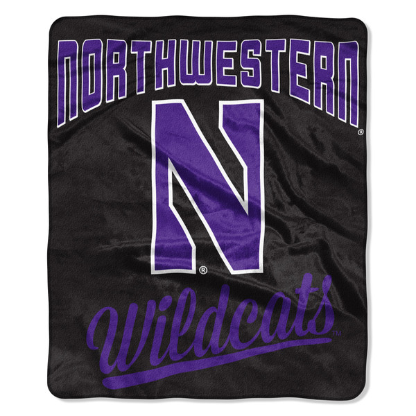 Northwestern Wildcats Blanket 50x60 Raschel Alumni Design