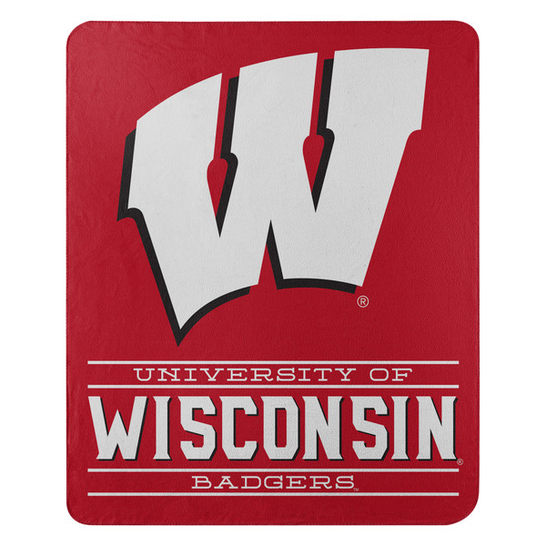 Wisconsin Badgers Blanket 50x60 Fleece Control Design