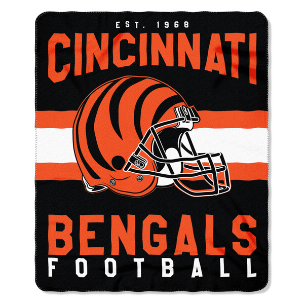 Cincinnati Bengals Blanket 50x60 Fleece Singular Design