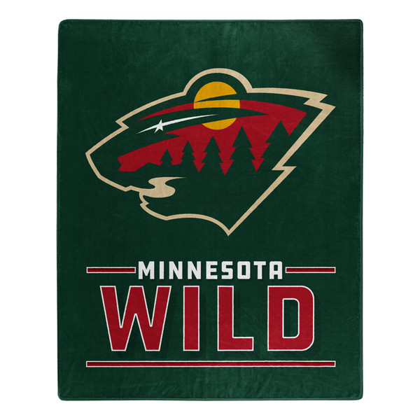 Minnesota Wild Blanket 50x60 Raschel Interference Design