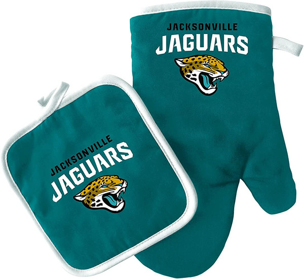 Jacksonville Jaguars Oven Mitt and Pot Holder Set