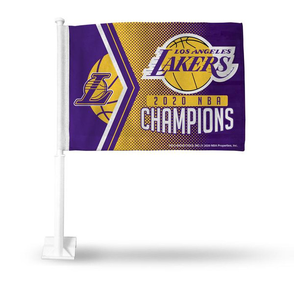 Lakers 2020 NBA Champs Car Flag