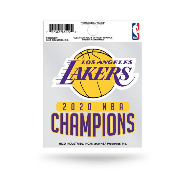 Lakers 2020 NBA Champs Small Static Cling