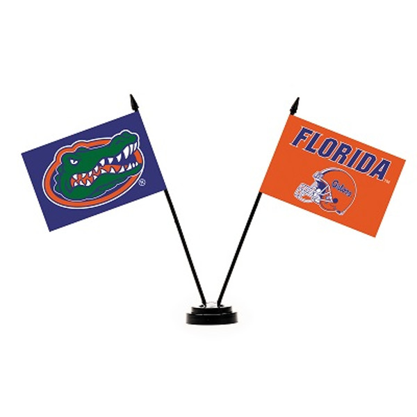 Florida Gators 2 Flag Desk Set