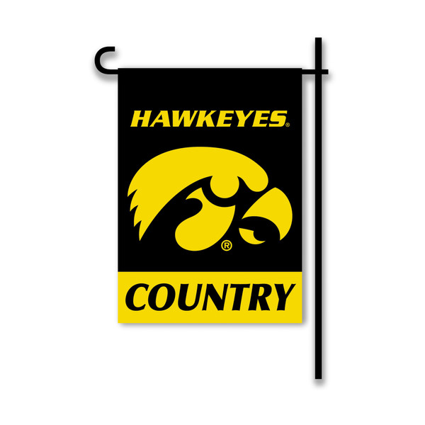 Iowa Hawkeyes   2-Sided Country Garden Flag