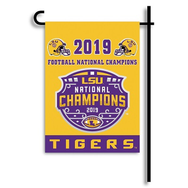 LSU Tigers 2019 NATIONAL CHAMPION 2-SIDED GARDEN FLAG