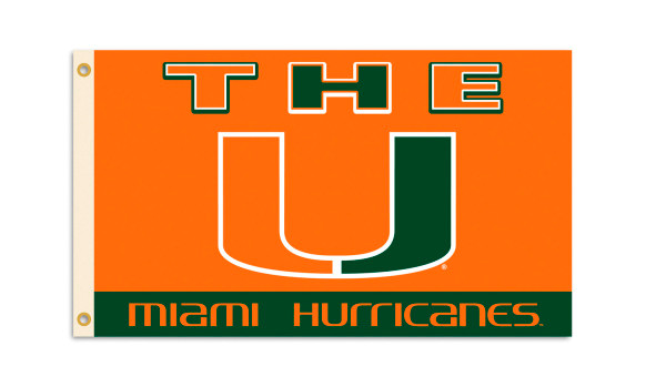 Miami Hurricanes 3 Ft. X 5 Ft. Flag W/Grommets