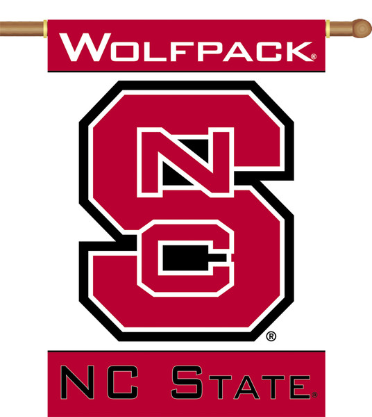 N. Carolina State Wolfpack 2-Sided 28" X 40" Banner W/ Pole Sleeve