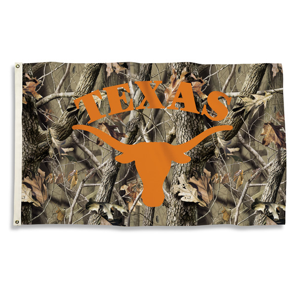 Texas Longhorns 3 Ft. X 5 Ft. Flag W/Grommets - Realtree Camo Background