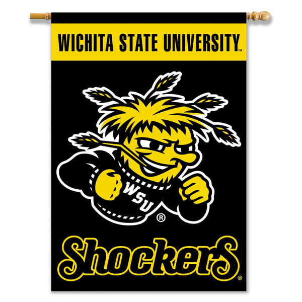 Wichita State Shockers 2-Sided 28" X 40" Banner W/ Pole Sleeve