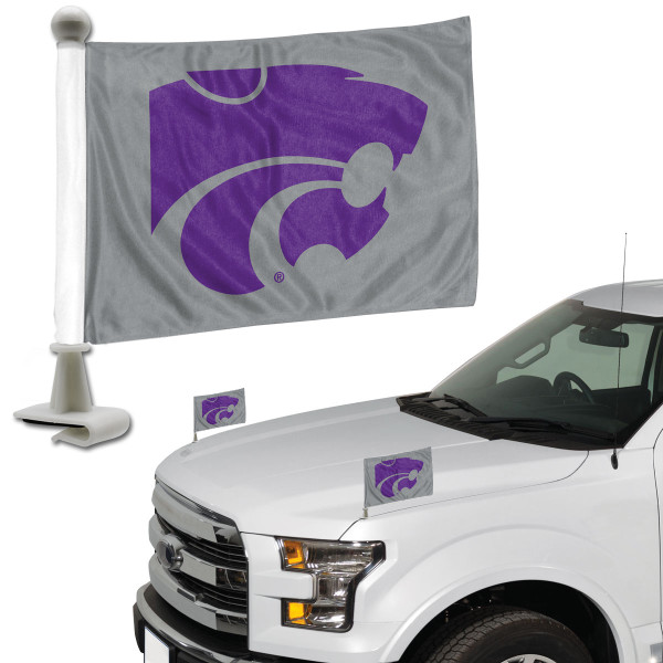 Kansas State Wildcats  Ambassador 4" x 6" Car Flag Set of 2