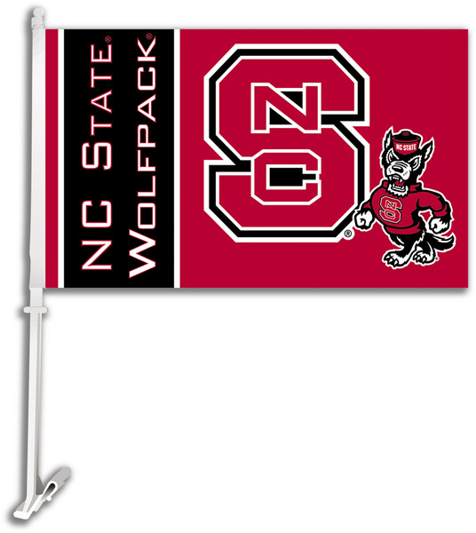 N. Carolina State Wolfpack Car Flag