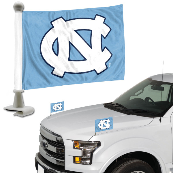 North Carolina Tar Heels Ambassador 4" x 6" Car Flag Set of 2