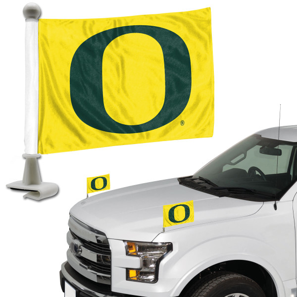 Oregon Ducks Ambassador 4" x 6" Car Flag Set of 2