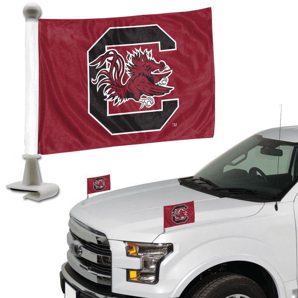 South Carolina Gamecocks Ambassador 4" x 6" Car Flag Set of 2