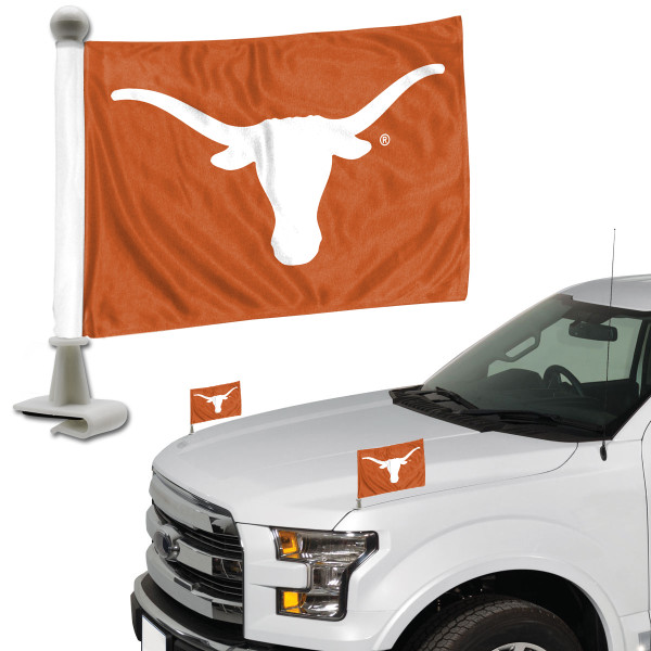 Texas Longhorns Ambassador 4" x 6" Car Flag Set of 2