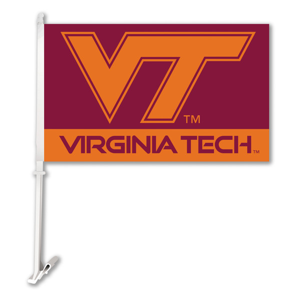 Virginia Tech Hokies Car Flag