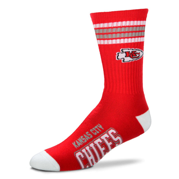 Kansas City Chiefs 4 Stripe Deuce Socks Pair