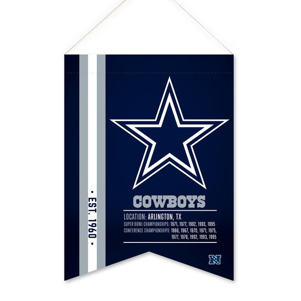 Cowboys Soft Felt Hanging Scroll Flag (18" X 24")