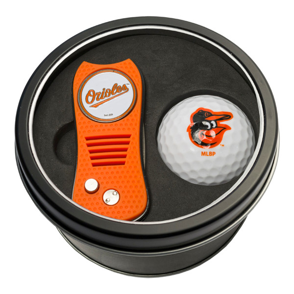 Baltimore Orioles Tin Gift Set with Switchfix Divot Tool and Golf Ball