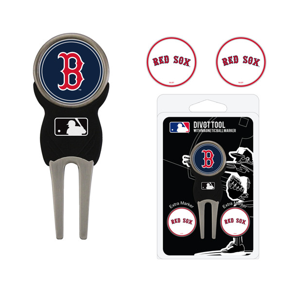 Boston Red Sox Divot Tool Pack With 3 Golf Ball Markers
