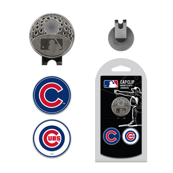 Chicago Cubs Cap Clip With 2 Golf Ball Markers