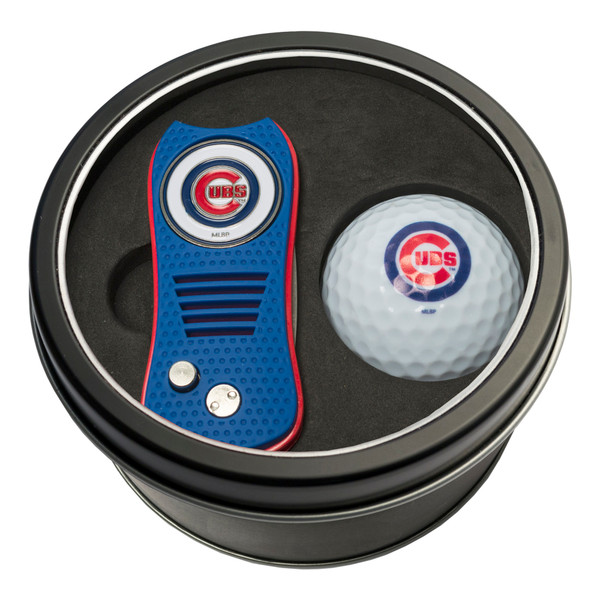 Chicago Cubs Tin Gift Set with Switchfix Divot Tool and Golf Ball