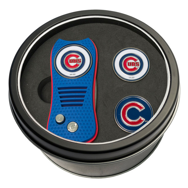Chicago Cubs Tin Gift Set with Switchfix Divot Tool and 2 Ball Markers