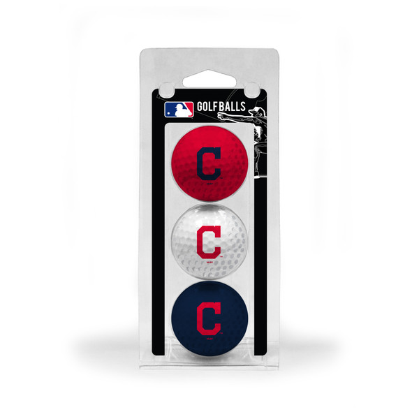 Cleveland Indians 3 Golf Ball Pack