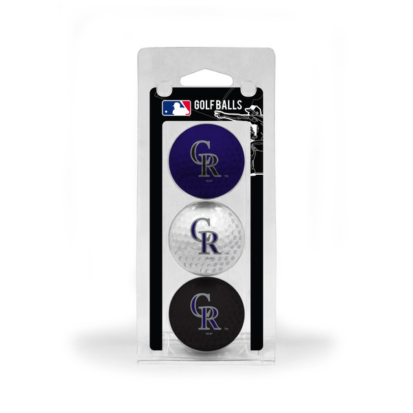 Colorado Rockies 3 Golf Ball Pack